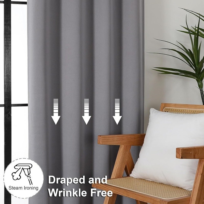 Insulated Blackout Curtains 2 Panels Room Darkening Energy Saving Privacy New