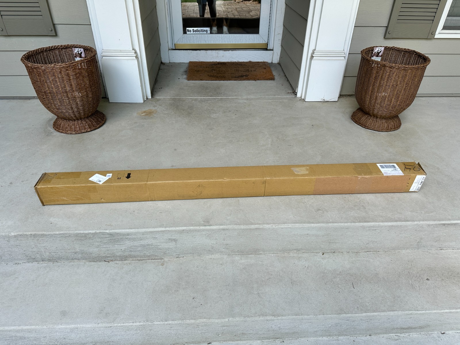 Pottery Barn Standard Curtain Rod & Wall Bracket 108-144″ ~ 1.25″d White NEW