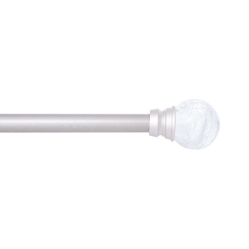 28-48″ Modern Crackle Adjustable Petite Cafe Drapery Curtain Rod 1/2 In Diameter