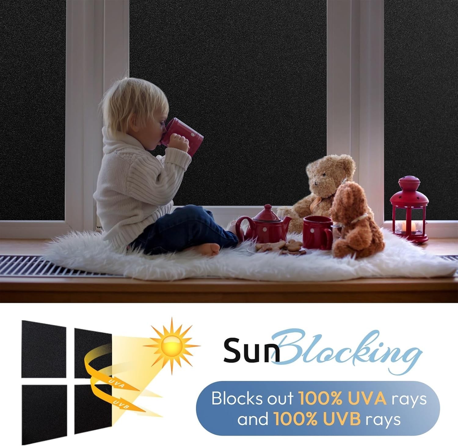 Removable Blackout Window Film – Easy Static Cling, Light Blocking Solution