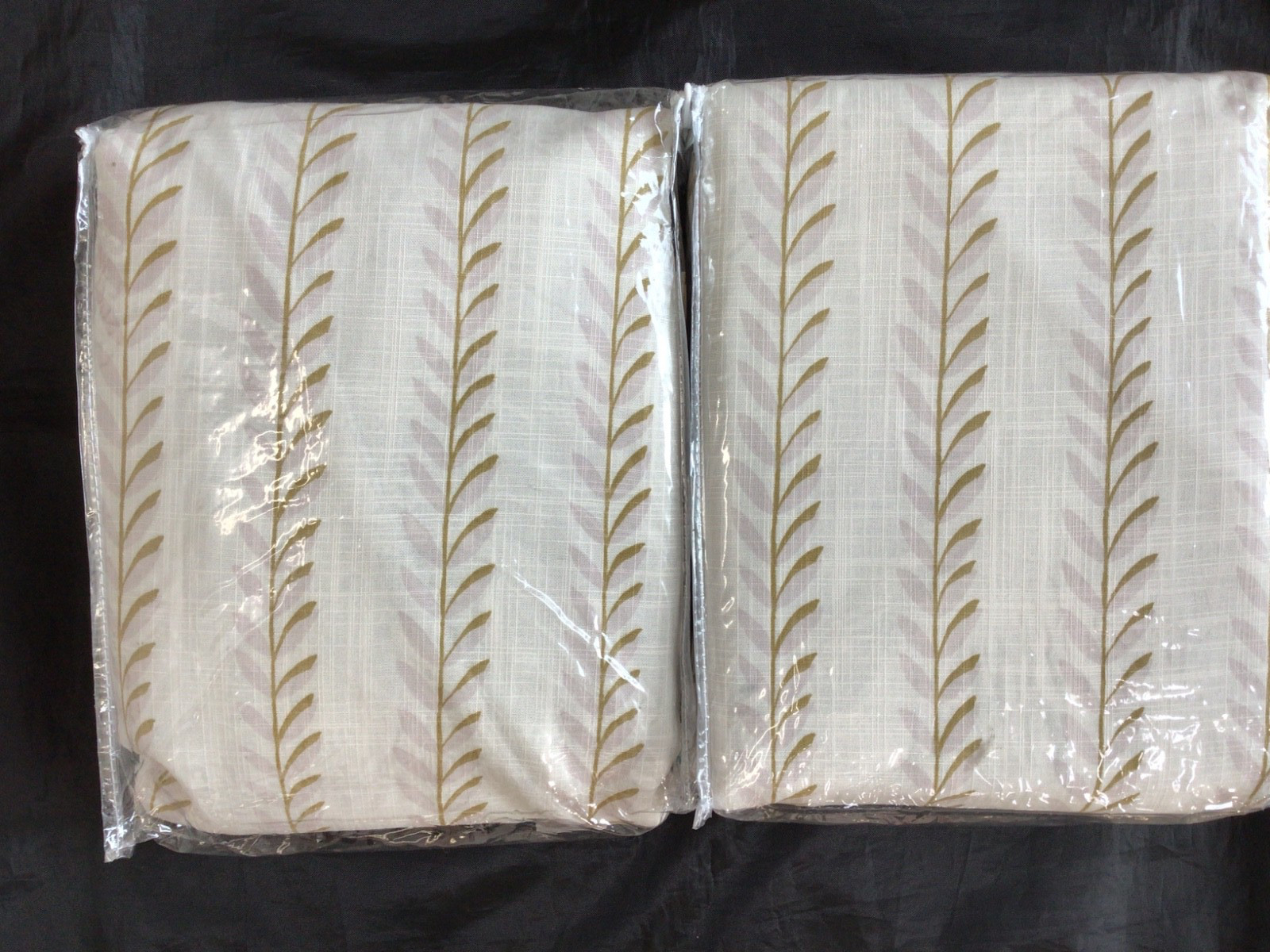 2 WEST ELM JOSEPH ALTUZARRA VINES STRIPE BO CURTAINS 48” x 108” NEW NO TAGS