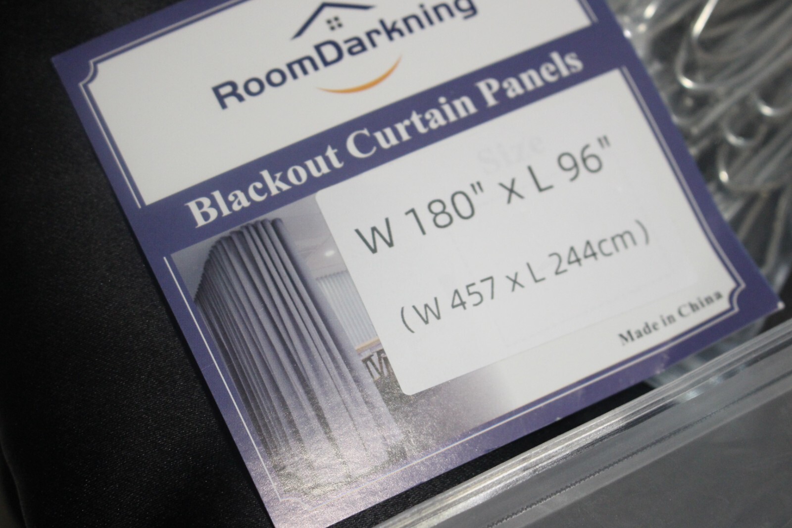 ROOM DARKNING room divider ceiling track BLACKOUT CURTAIN PANEL W180 X L96″