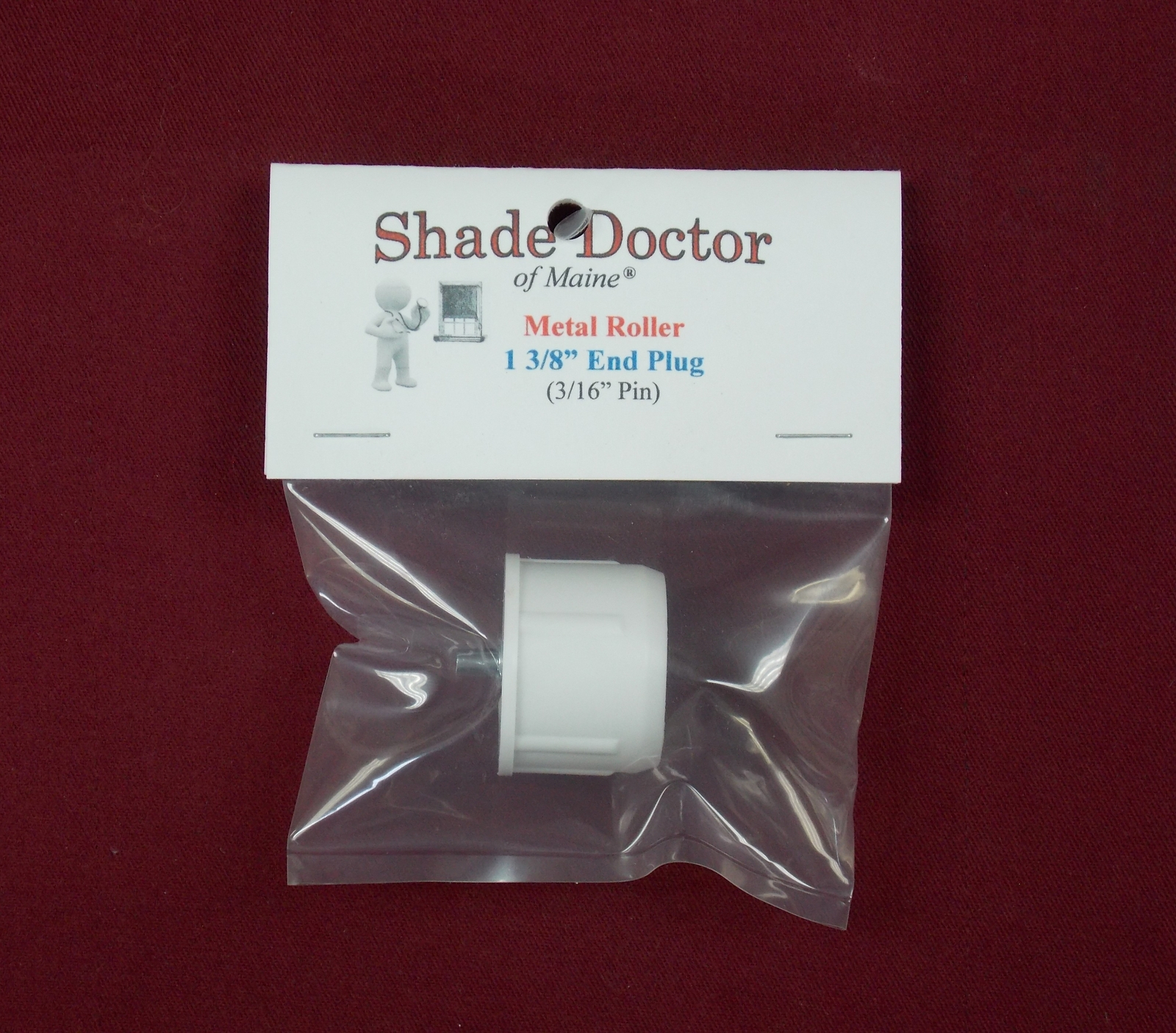 1 3/8 METAL ROLLER Window Shade END PLUG 3/16″ Pin