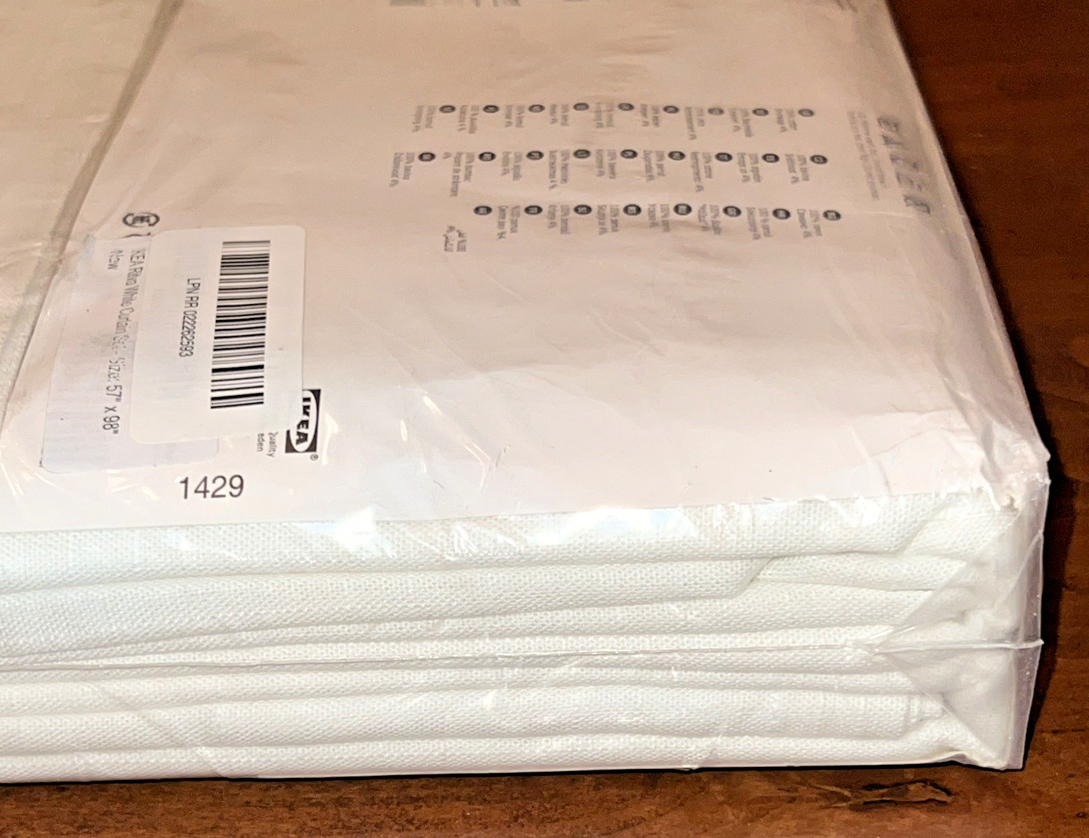 IKEA Ritva Curtains 2 Panels 57”x 98” Ivory Cotton New in Package
