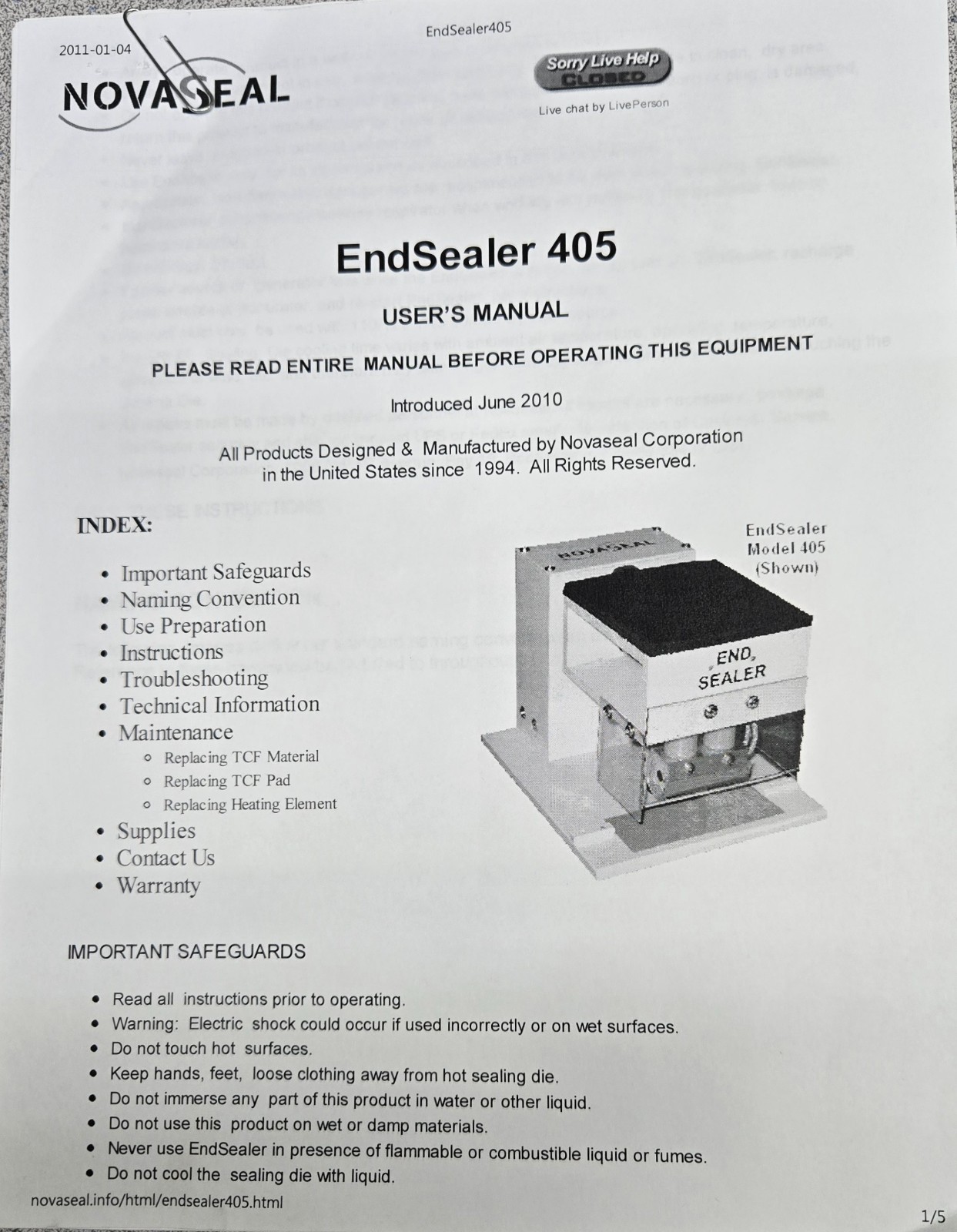 NovaSeal Roller Shade Hem End Sealer