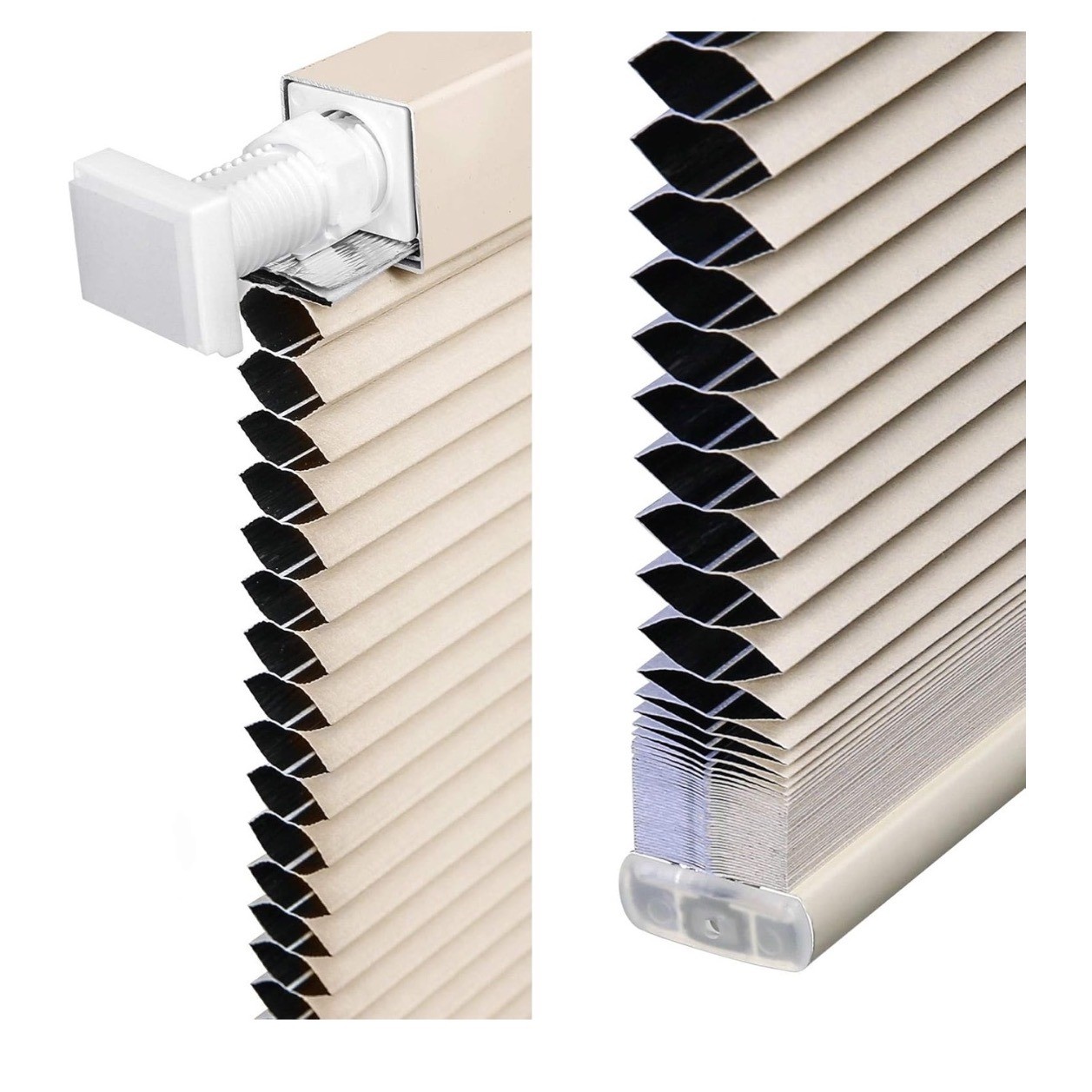 Laz Blinds Cordless Blackout Cellular Shades Soft Cream 43 1/2″ W x 48″ H