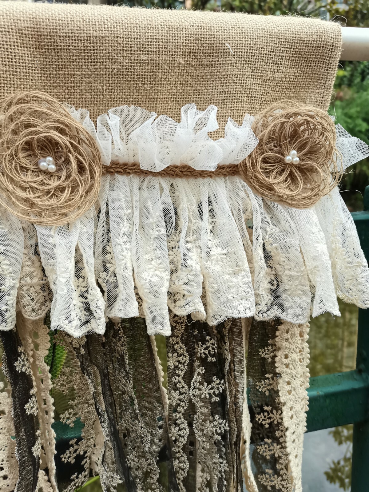 Rustic Vintage Unique Bedroom Valance Burlap Kitchen Valance Curtain Wedding