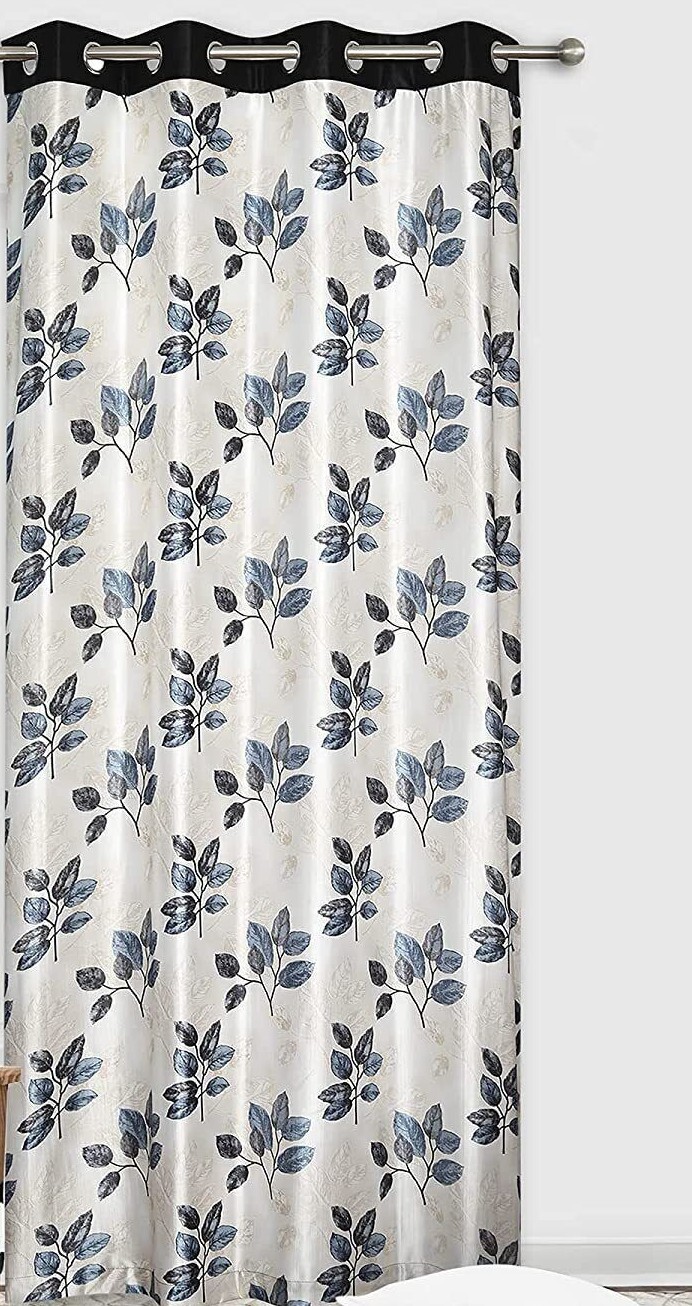 2 Piece Floral Print Eyelet Grommet Door Window Hippie Curtains Set 5 7 9 Feet