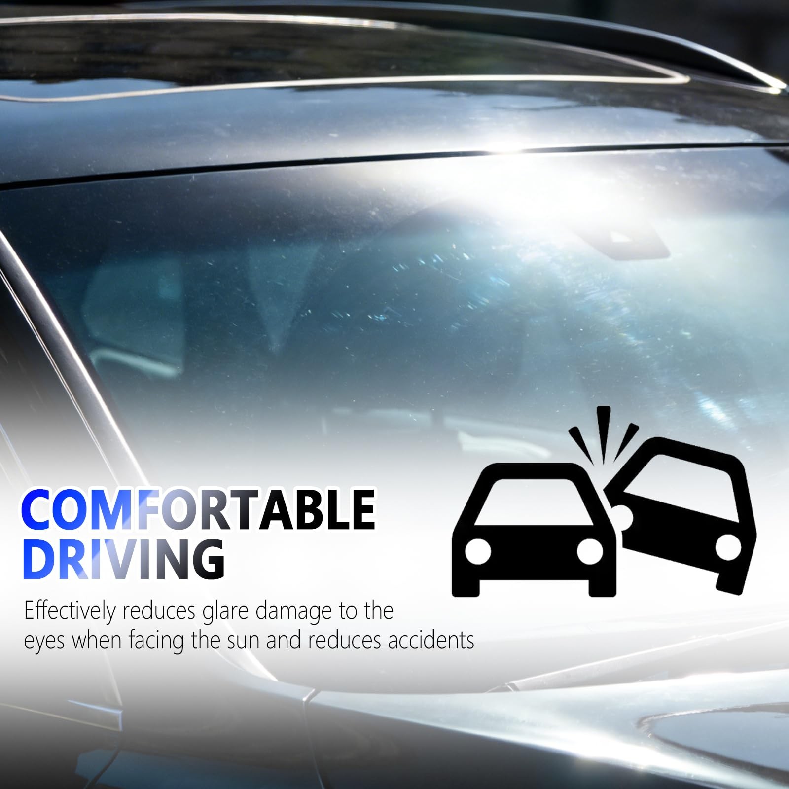 Car Windshield Tint Strip Kit 5% VLT Reduce Glare with Scraper & Knife