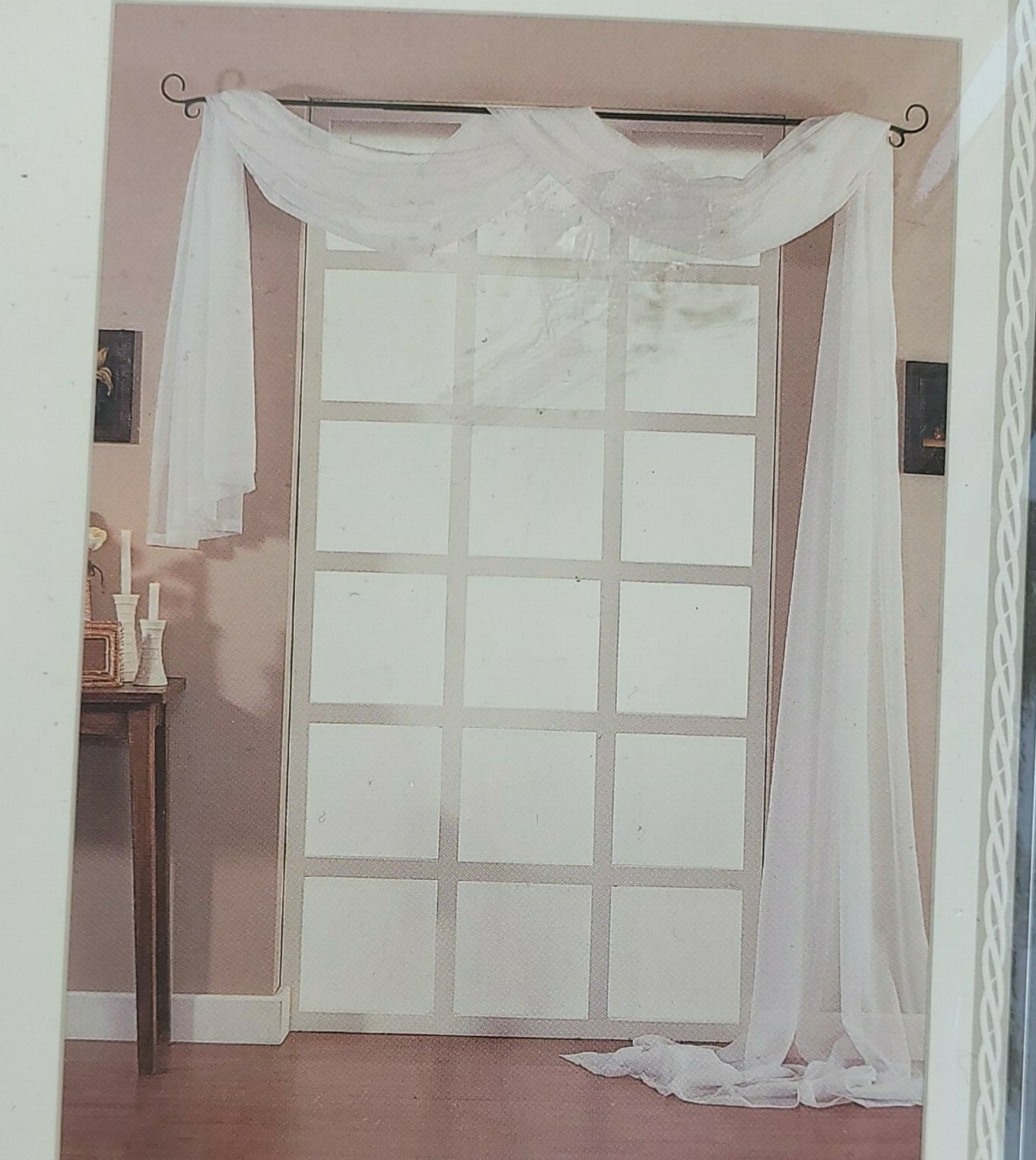 Wamsutta Elite Voile Window Scarf CLARE Color 60 x 216 – NIP