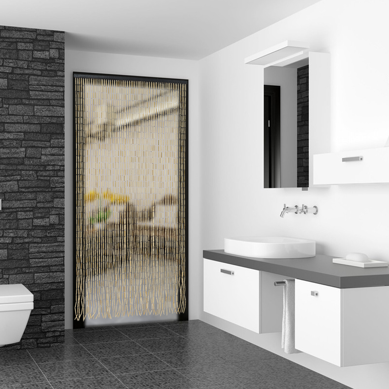 2Type Door String Door Curtain Room Wood Bamboo Dividers Beaded Window Curtains