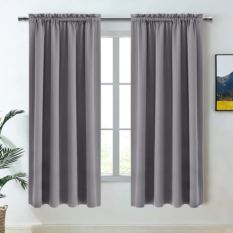Thermal Insulated Blackout Curtains Light Blocking Noise Reduction Room Panels