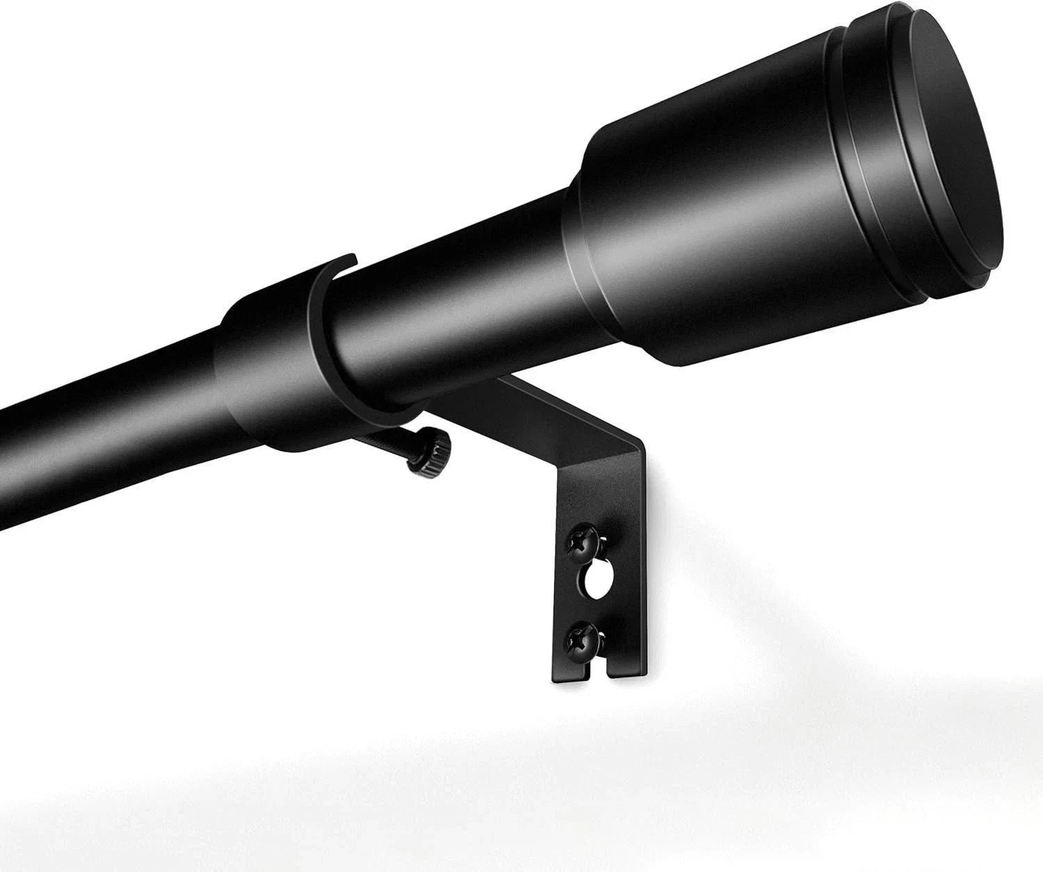 Adjustable Curtain Rod 30–90 Inch Heavy Duty Iron Black For Windows
