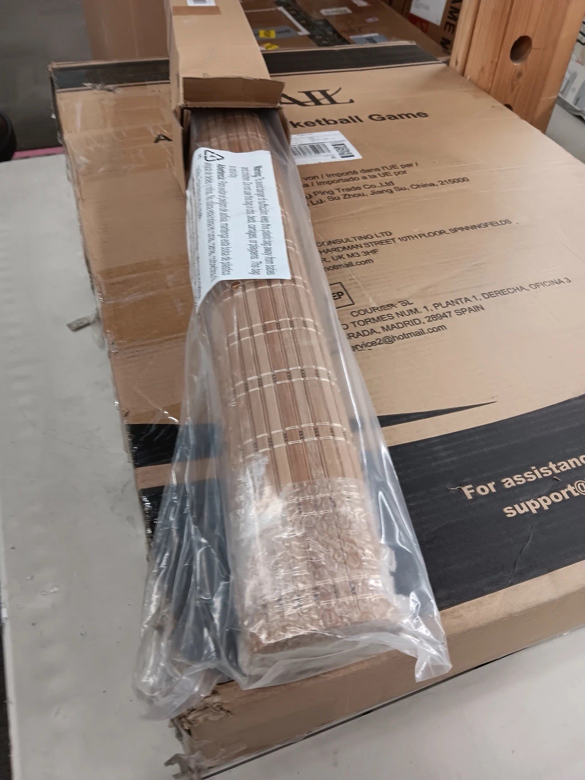 LazBlinds Cordless Bamboo Blinds, Roll Up No Tools 31”W X 64”H Brown