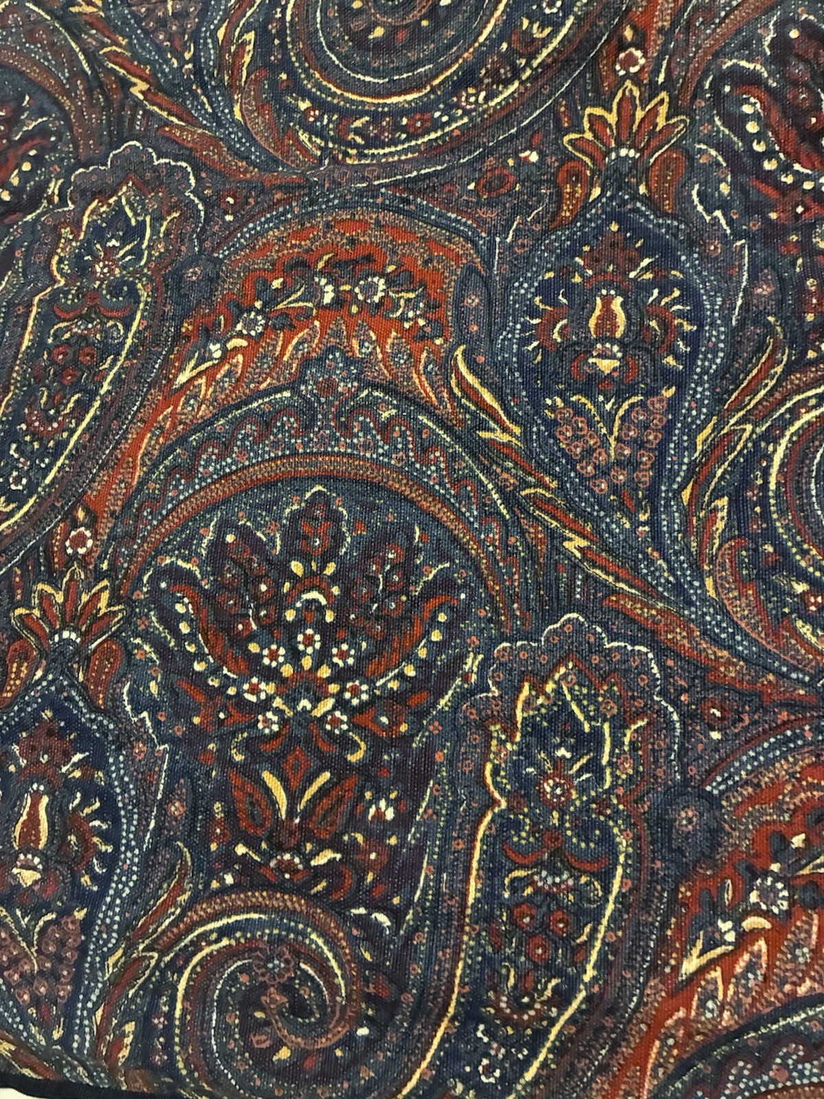 Chaps Ralph Lauren Valances SET/2 Paisley Indigo Isle Cotton Blue Red 80×18