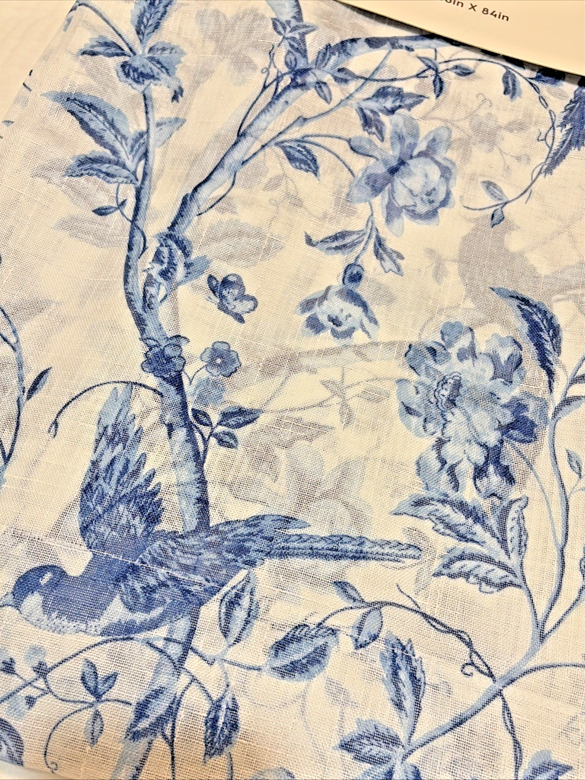 4 Laura Ashley Summer Palace Floral Birds Pole Top Window Panels Curtains 38×84”