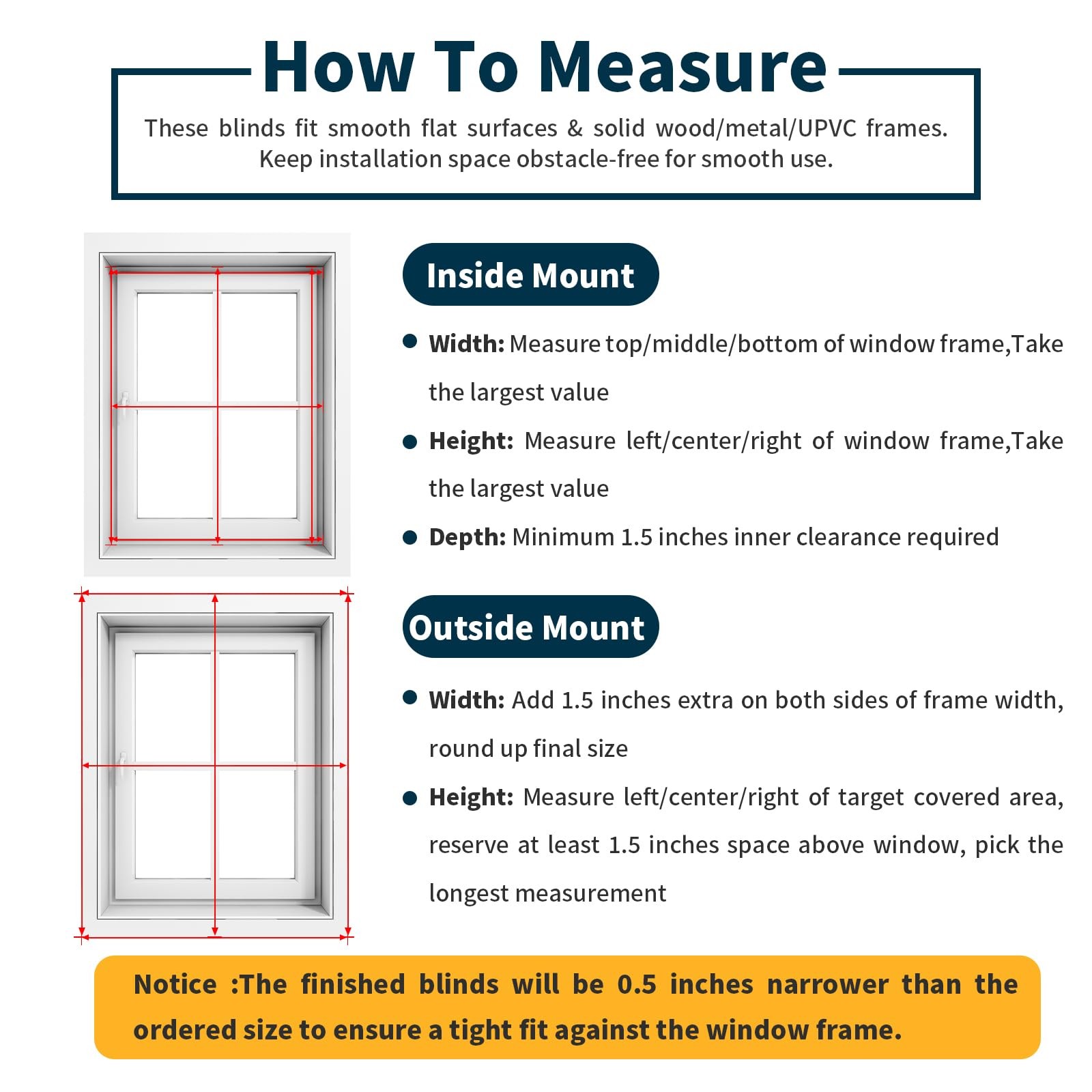 Cordless 1”Venetian Horizontal Mini Blinds for Indoor Windows(22″ W×36″ H)