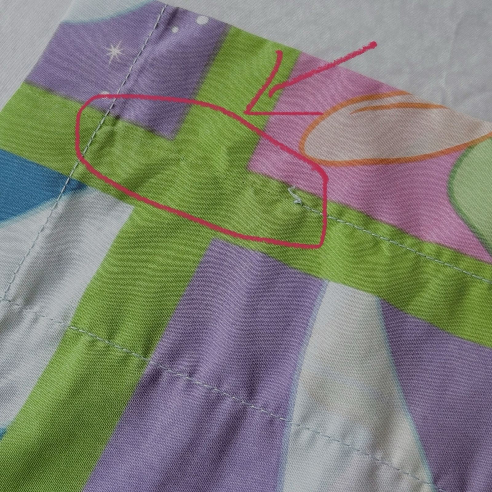 Disney TINKER BELL Colorful Blocks Valance Curtains 84×15″ Set of 2 Y2K
