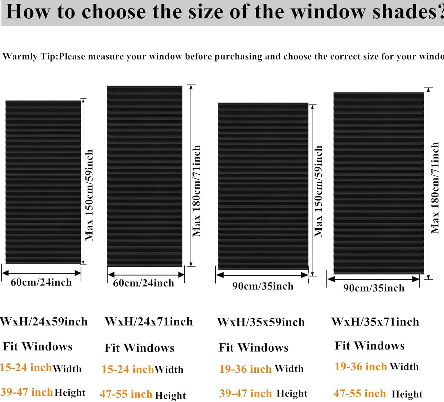 Black Blinds for Window, Cordless Window Blinds No Drill Blinds Blackout Mini Bl