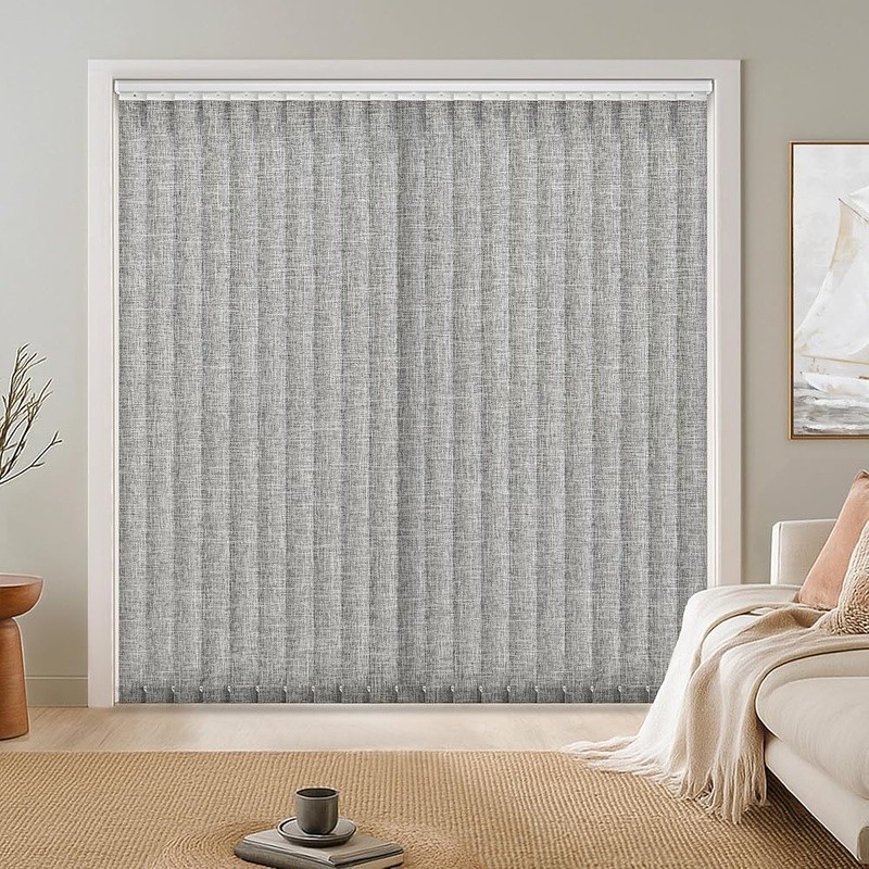 Vertical Blind Replacement Slats Durable Fabric Easy Trim Installation Privacy