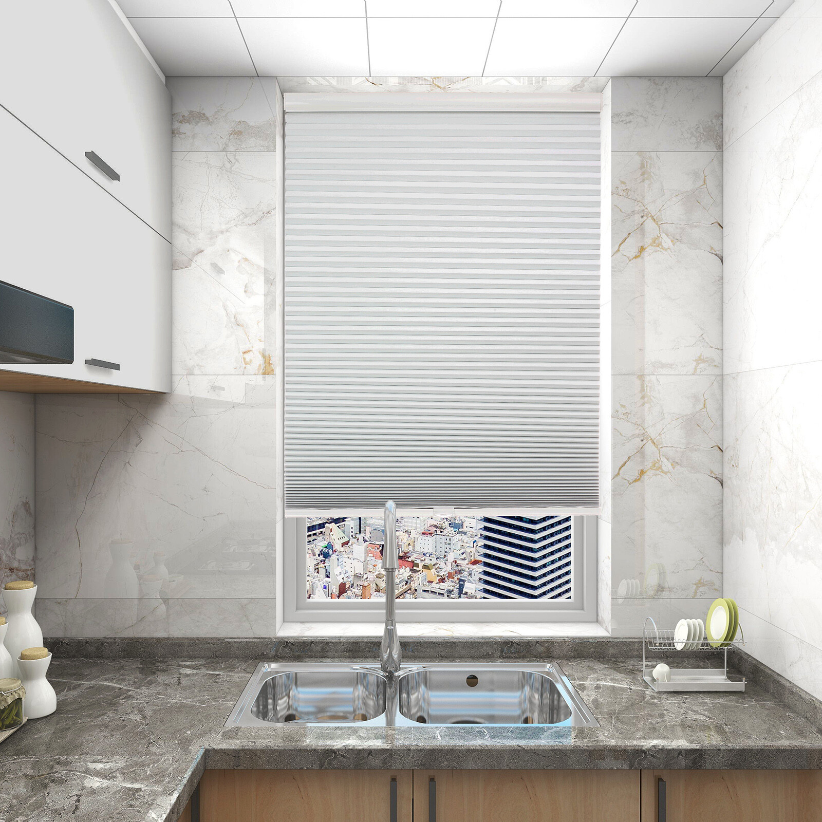 CUSTOM CUT Home Decorators Honeycomb Blind Blackout 38MM Cordless Cellular Shade