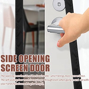 Transparent Reversible Left or Right Side Opening Insulated Door Curtain, Fits