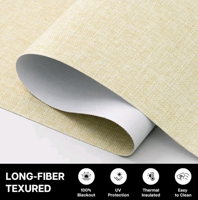 Fabric Only 4-Panel Replacement Fabric for Sliding Panel Track Blinds 23″x 96″