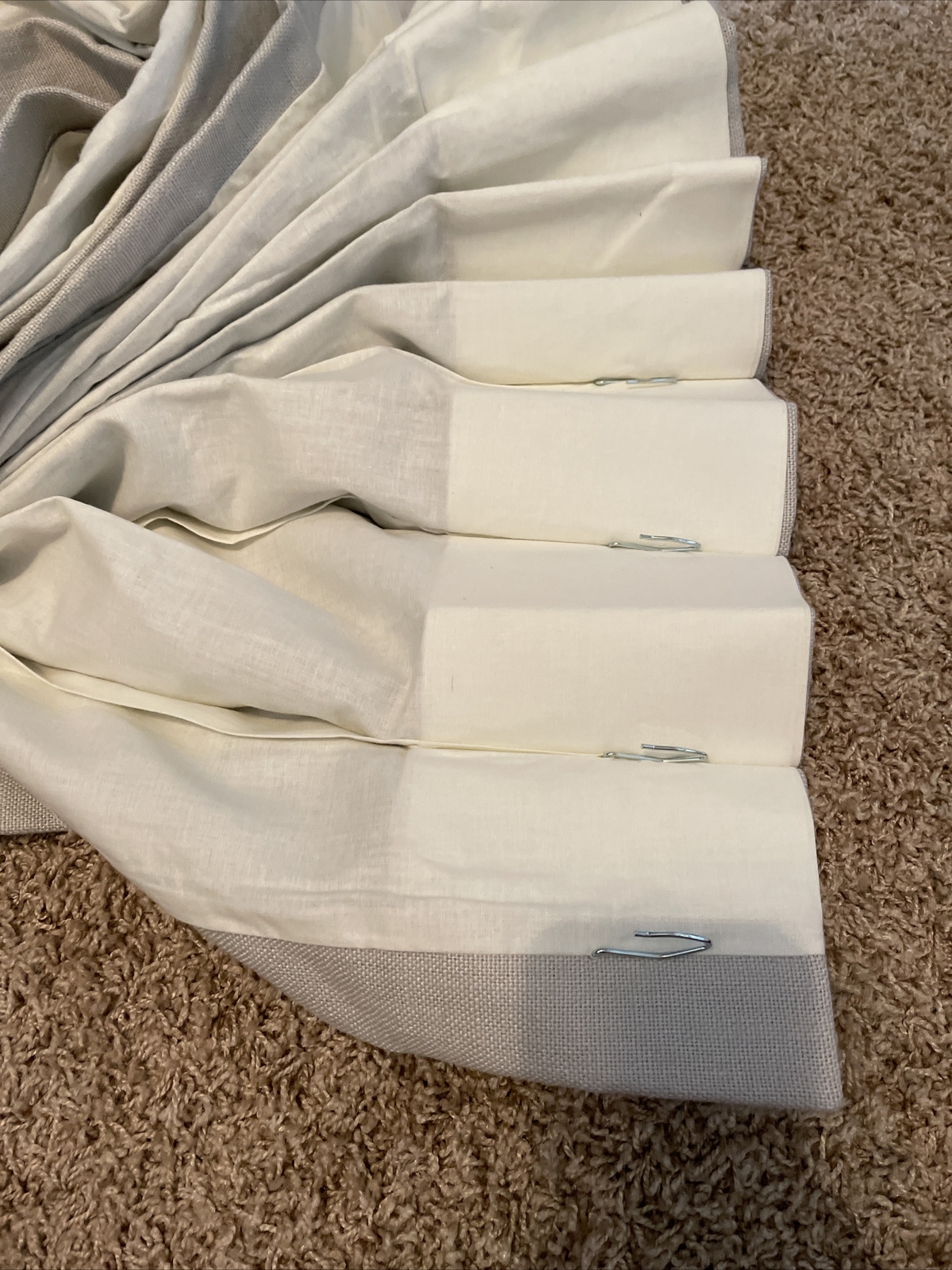 Restoration Hardware Belgian Linen Textured French Pleat Drape 46×96 Mist