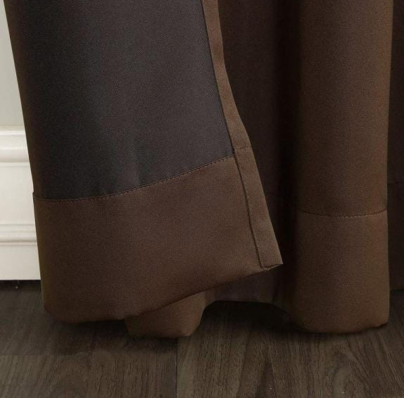 Chocolate Solid Rod Pocket Room Darkening Curtain – 54 in. W x 72 in. L