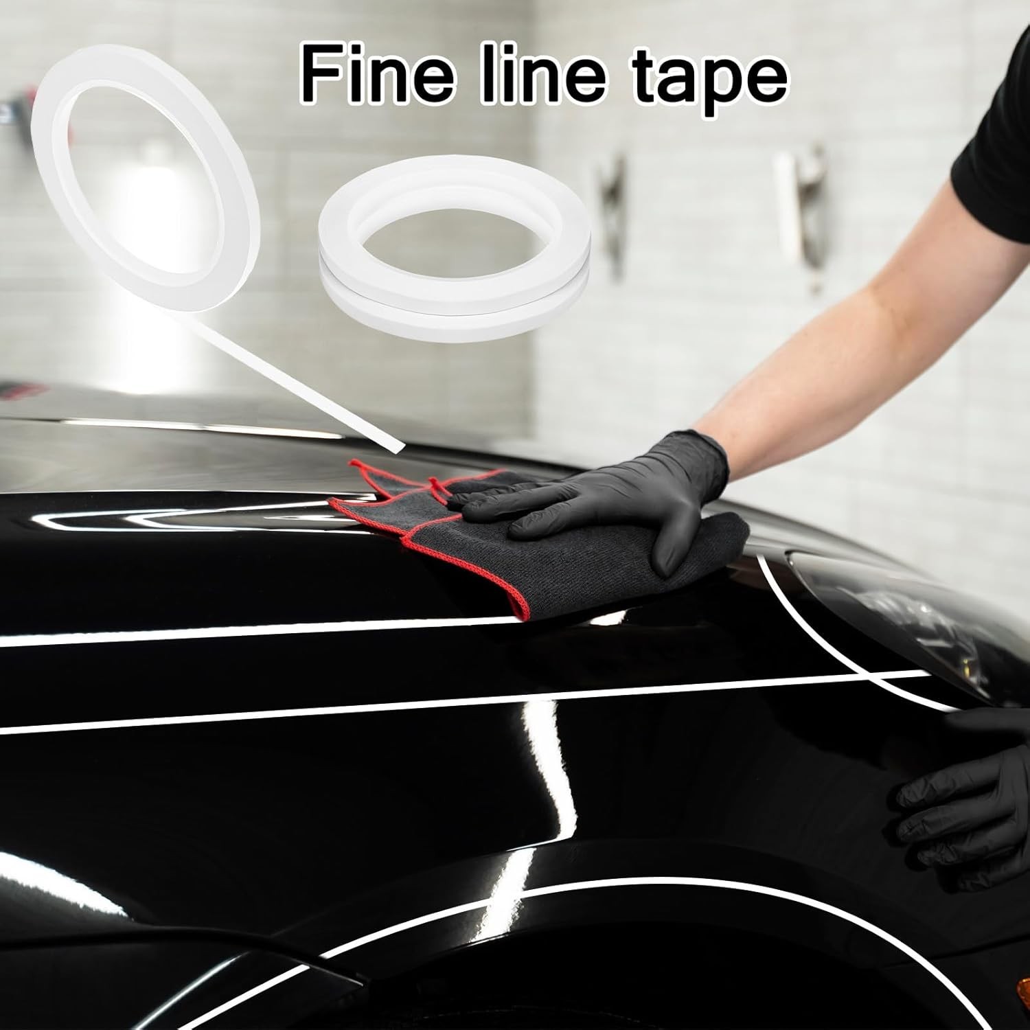 3 Rolls Window Tint Tools Line Tape, Window Film Cutting Guide Tape, 0.24″ W x 7