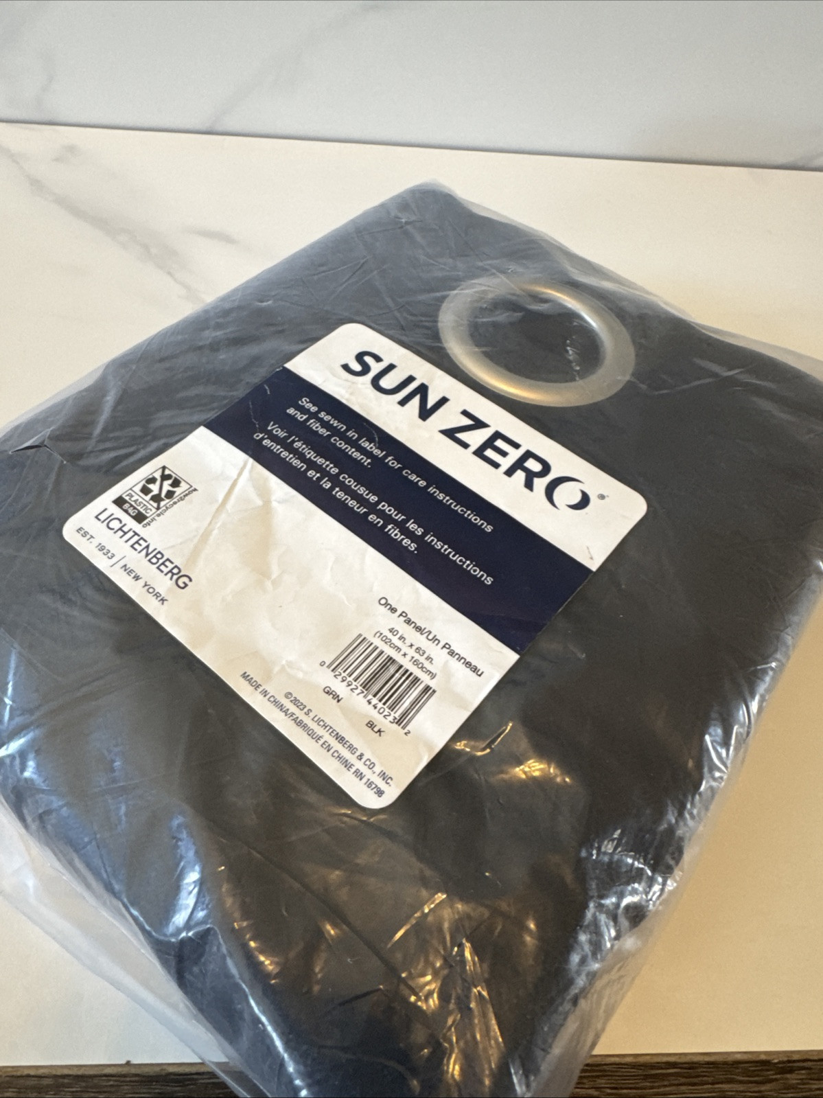 Sun Zero Oslo Theater Grade Blackout Grommet Top Curtain Panel 40″ X 63″ Black