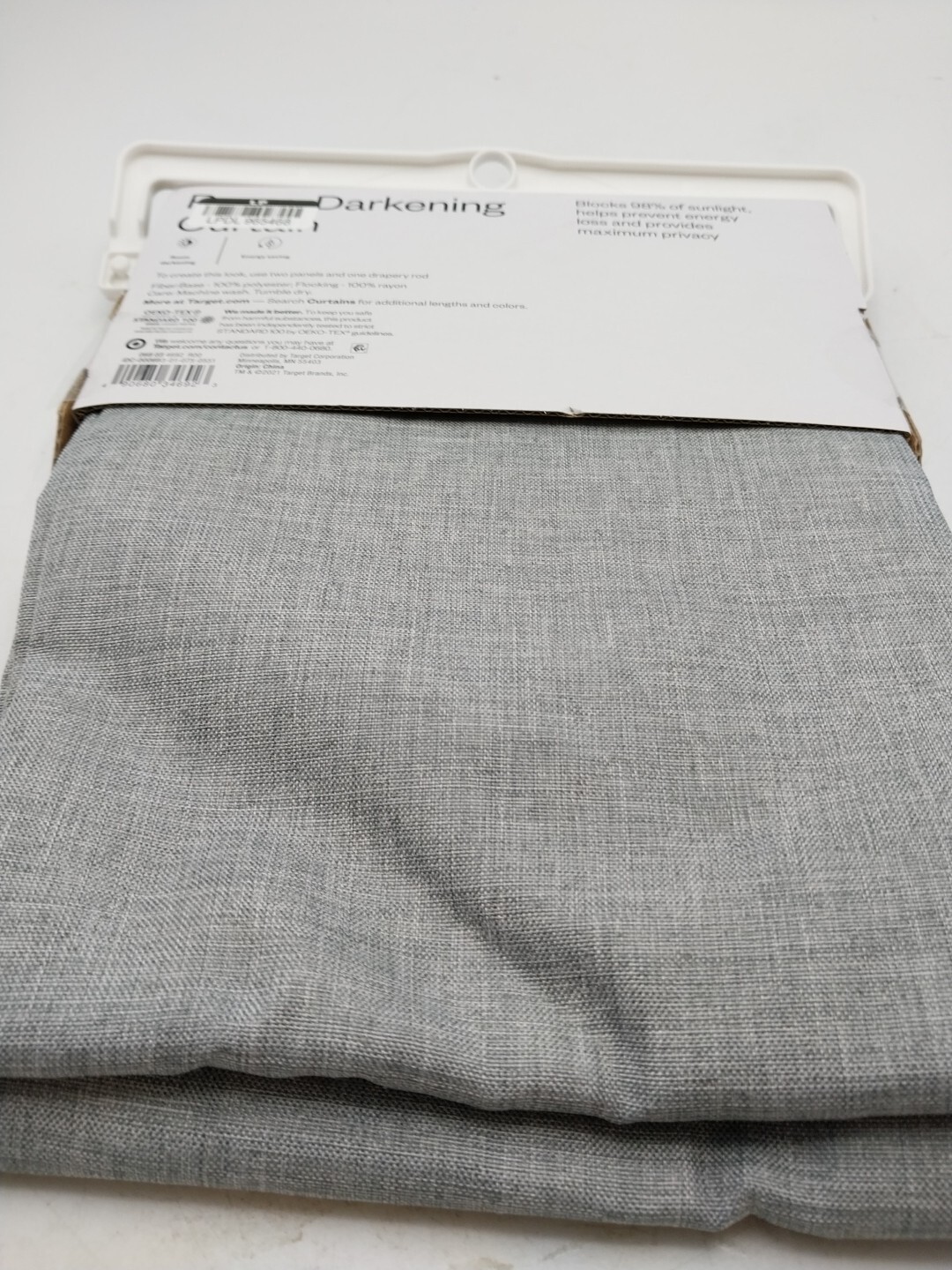 Room Essentials Room Darkening Curtain 42in W x 63in L Gray