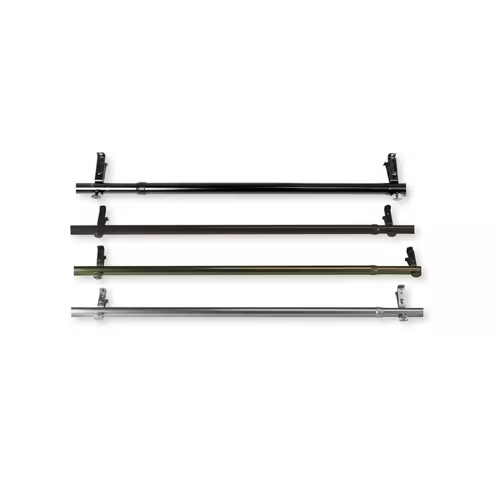 48 In. – 84 In. Single Curtain Rod 13/16 In. Dia in Satin Nickel