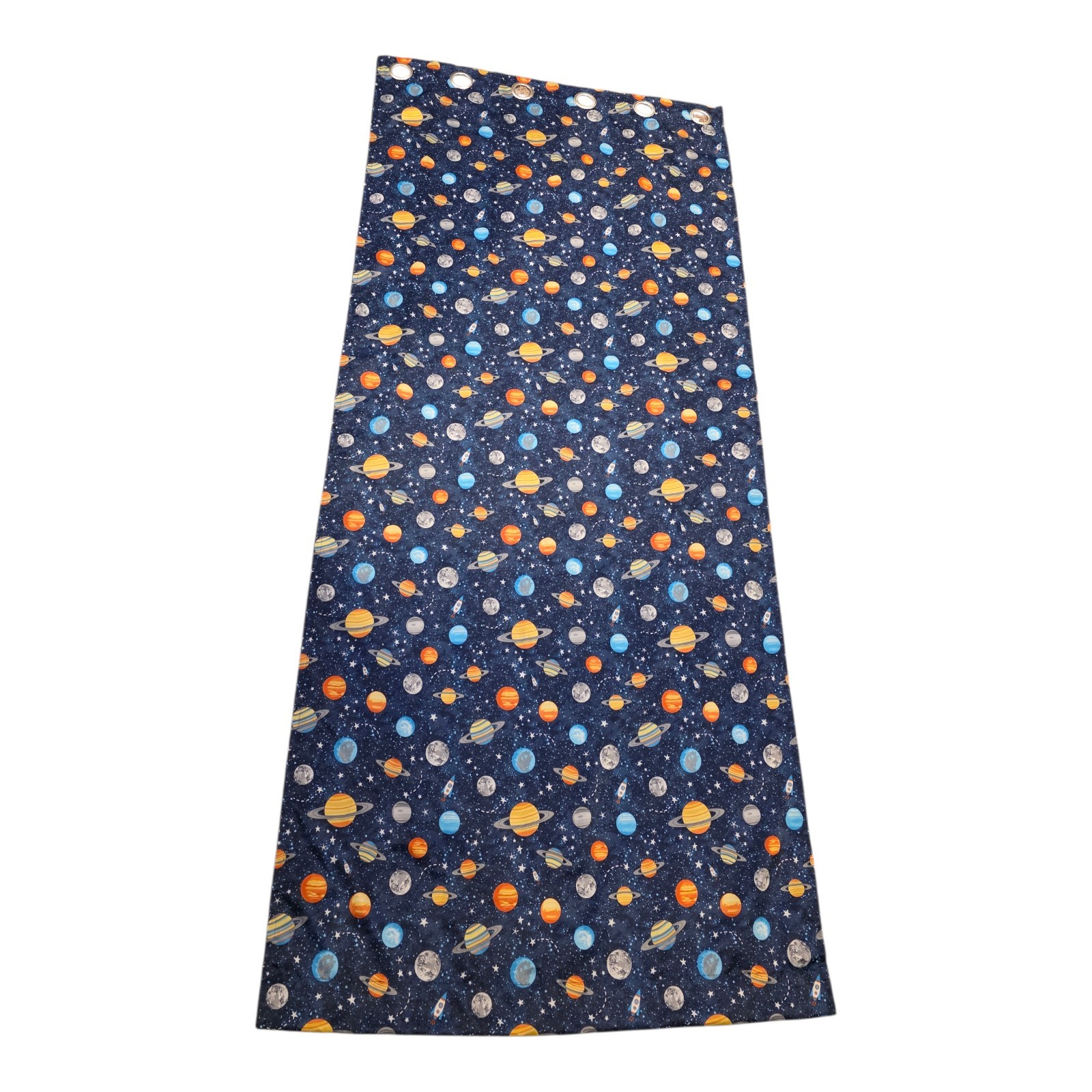 Your Zone Boys Window Curtains Blue With Planets, 4 Panels 37″x84″ Space Galaxy