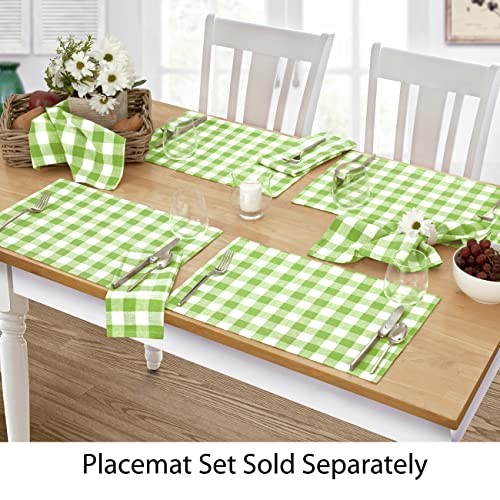 Country Rustic Buffalo Plaid Cotton Fabric 102″ x 60″ (Rectangular) Green