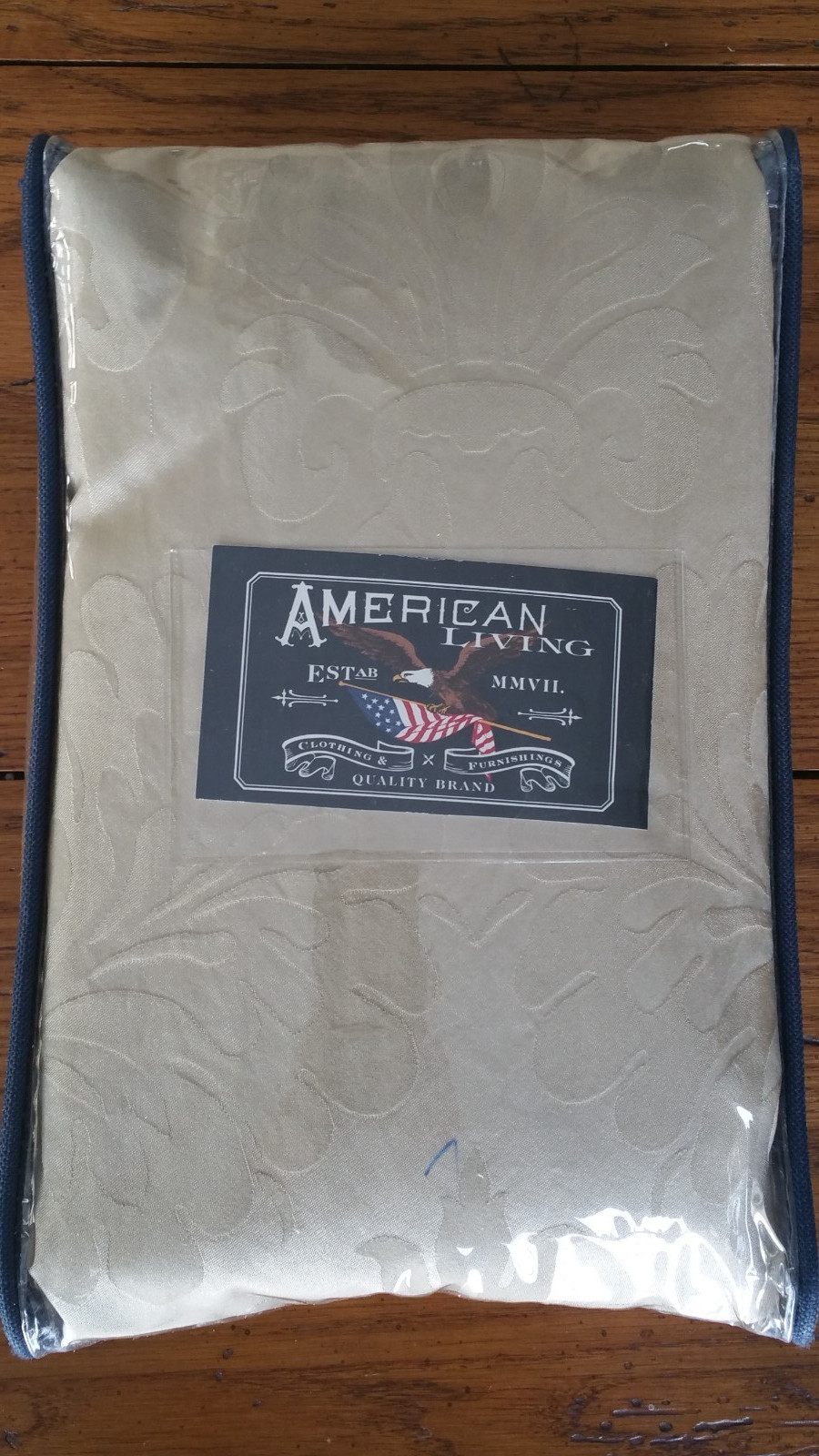 American Living by Ralph Lauren Countess Damask Box Pleat Panel Taupe 30X84~ NEW