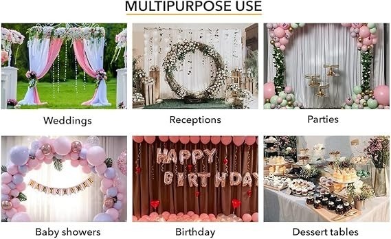 10 Feet X 8 Feet IFR Polyester Backdrop Drapes Curtains Panels with Rod Pockets
