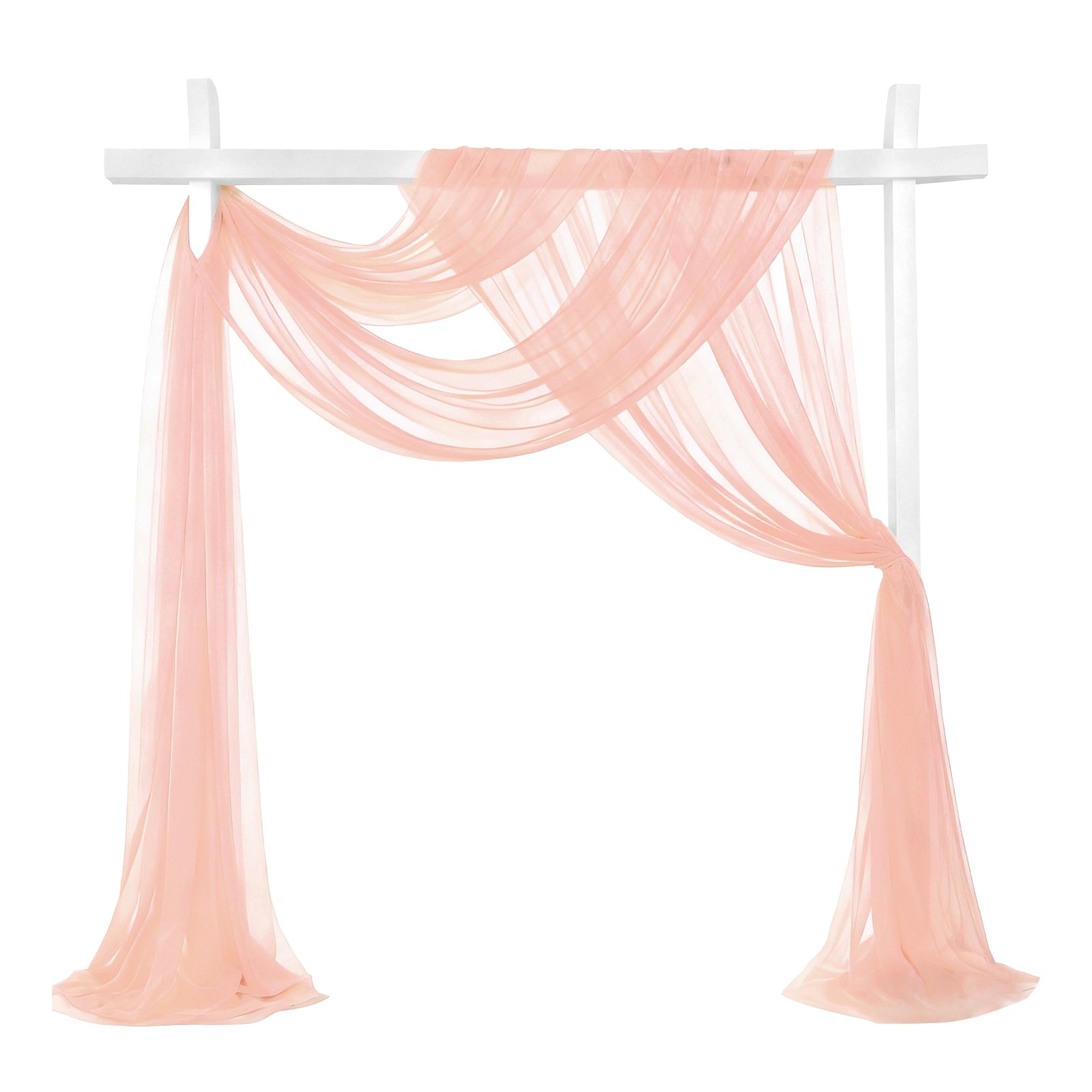 Wedding Arch Draping Fabric 32”x33Ft Sheer Drapes Chiffon Fabric Panel