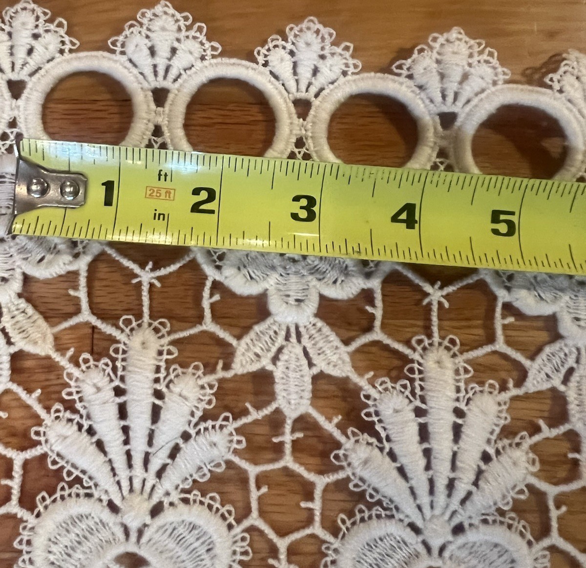 Lace Macrame Curtain Medallion Boho Style Window Fabric 15.25” W X 160”Long