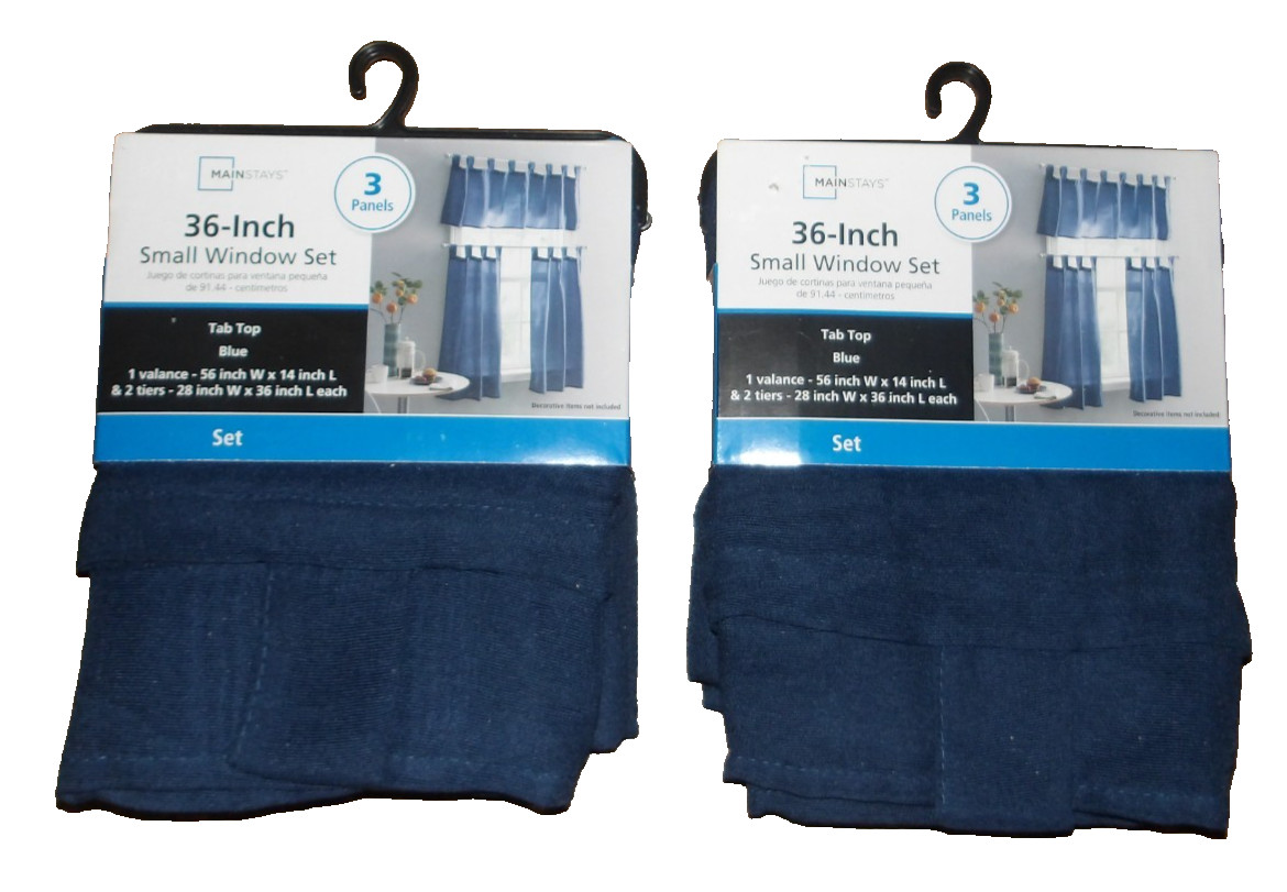 Mainstays Two Packs Of 3 Each Window Panels Listed Below