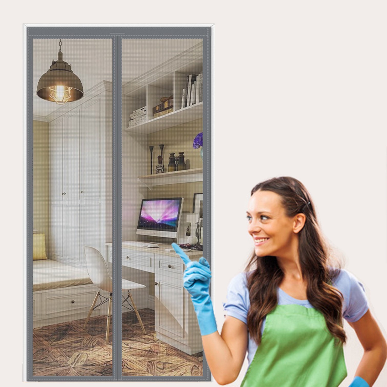 MAGIC Magnetic Screen Door Net Mosquito Fly Insect Mesh Guard Curtain 63 Sizes
