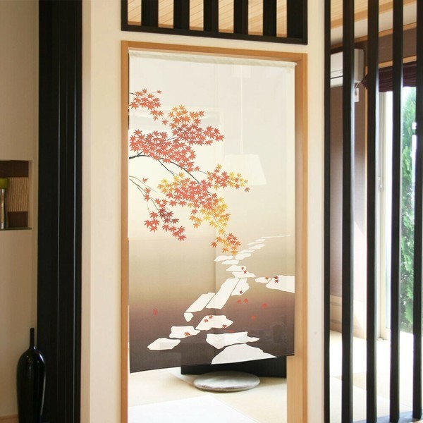 MADE IN JAPAN Season Noren – Autumn Maple Leaf Doorway Curtain Home Decor Gift
