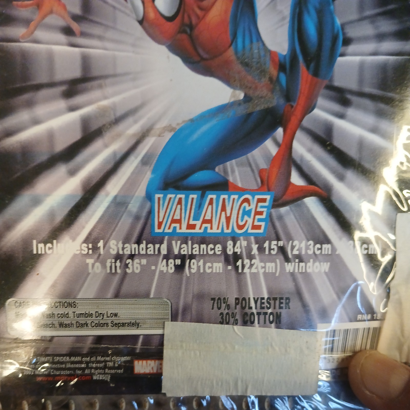 Marvel Ultimate Spiderman Spider-Man Standard Valance Window Treatment 84″X 15