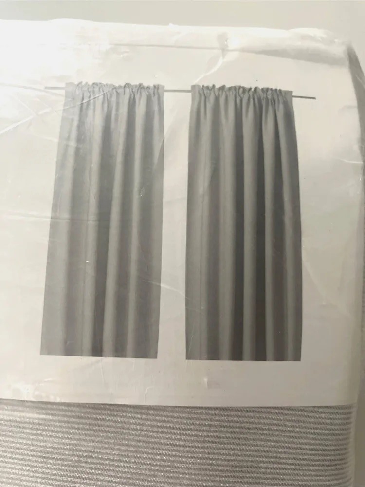 Ikea VILBORG Curtains 2 Panels 1 pair Room Darkening 57″ x 84″ gray