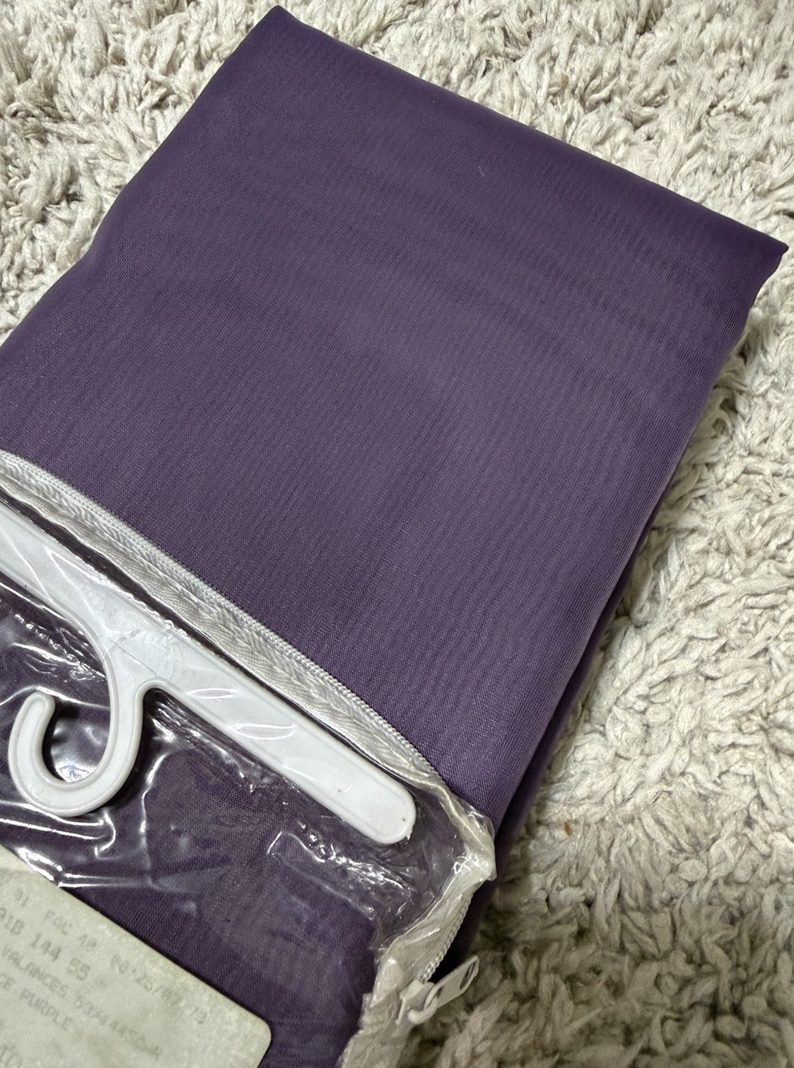 Purple “Emily” Window Scarf Valance Topper Curtain New In Package 59×144 Sheer