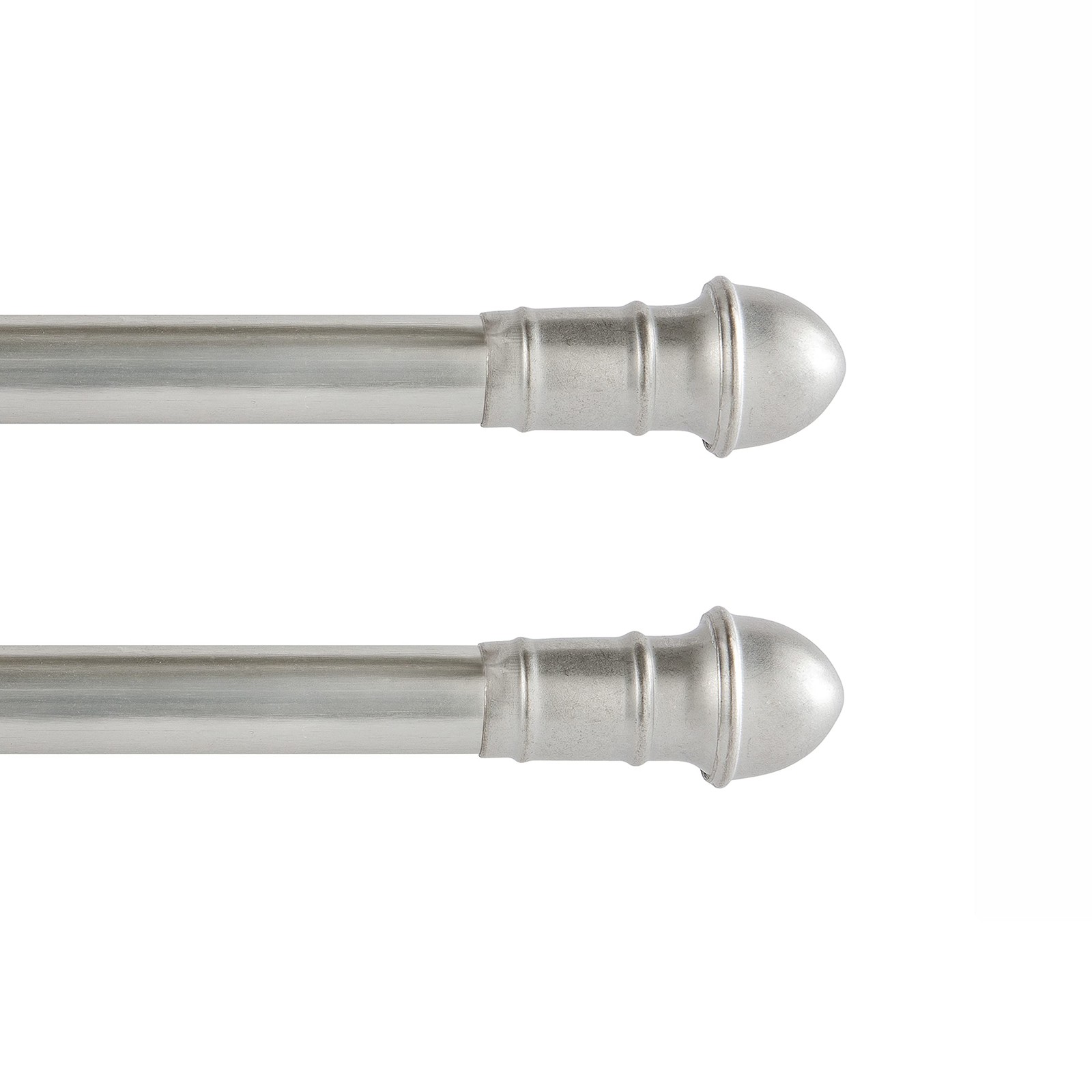 16-28 in. Adjustable Petite Café Curtain Rod 2-Pack 7/16 in. Diameter Carbon …