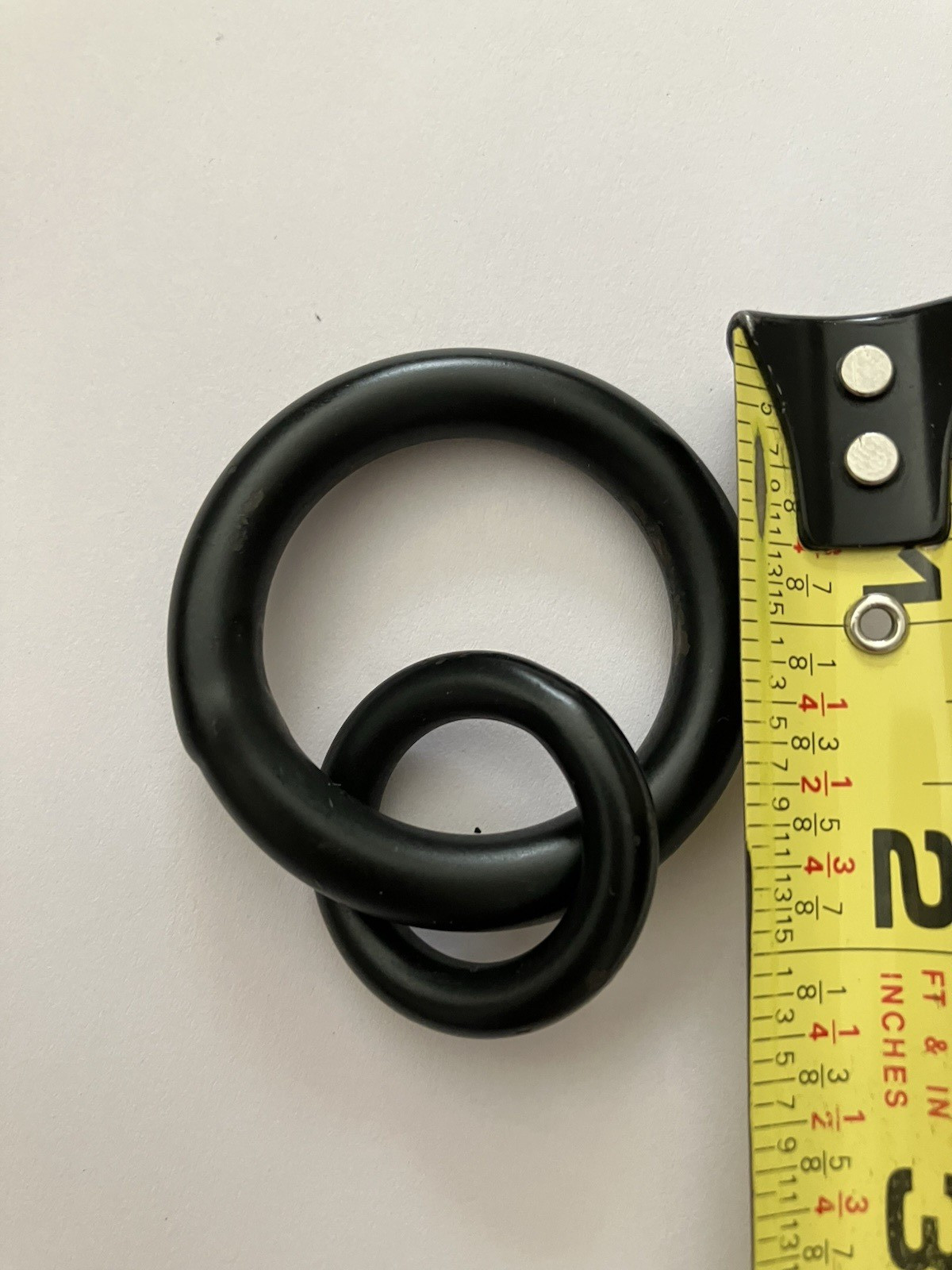 10 Pottery Barn Double ring Curtain Rings Heavy Black iron Metal 2″ Small S10