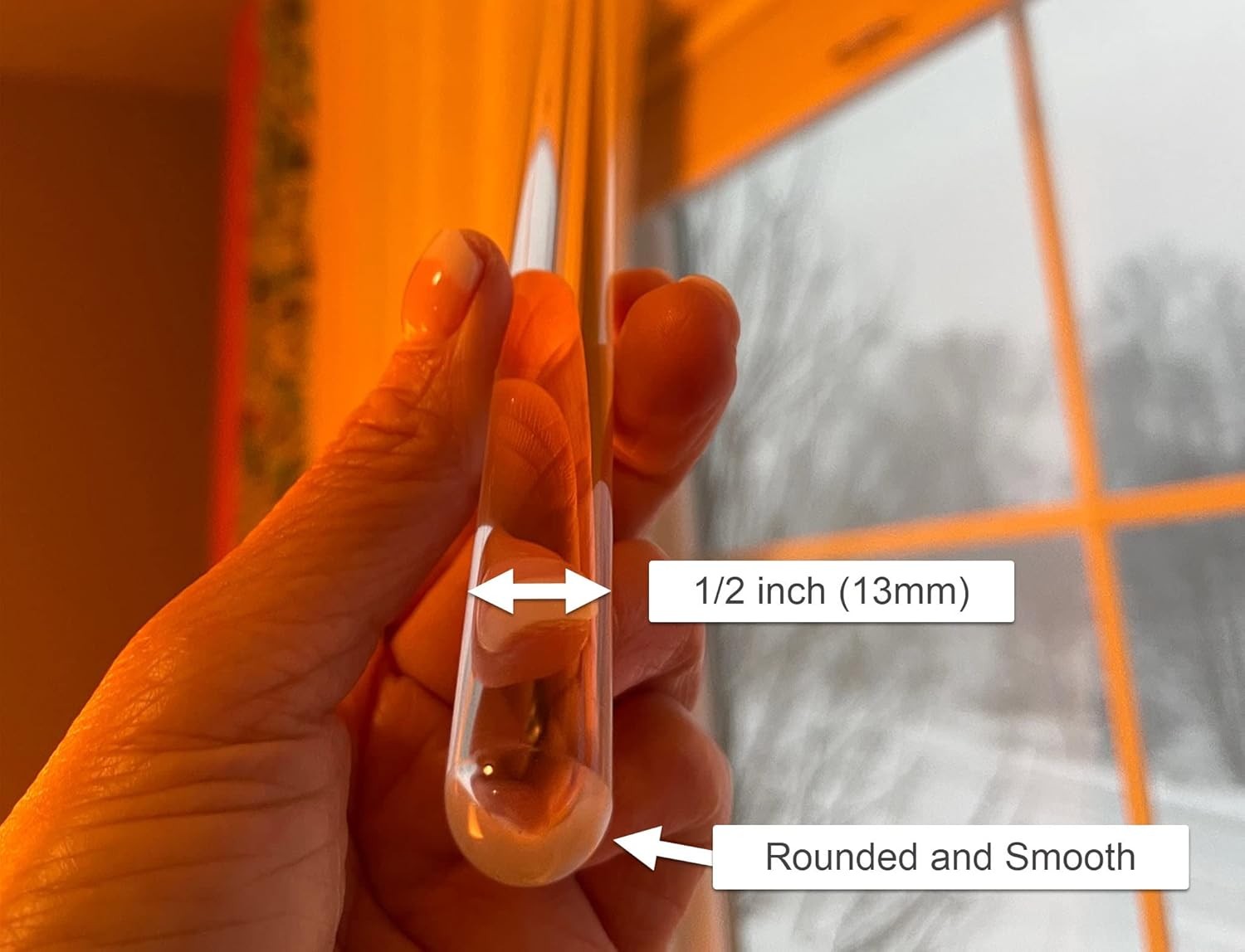 24 inch (4 Pack) All Clear Acrylic Curtain Pull Wand – Clear Curtain Wand
