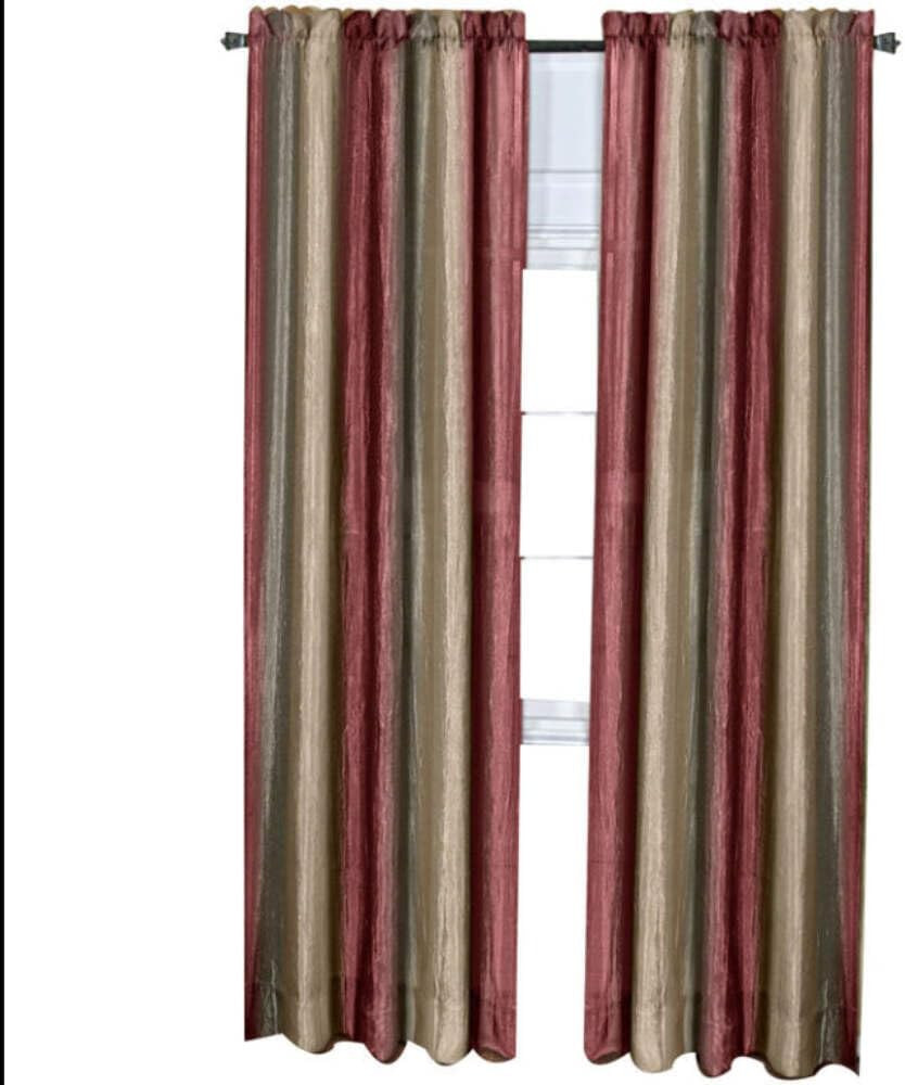Ombre Panel Light Filtering Semi-Sheer Window Curtain – 84 Inch Length, 50 Inch