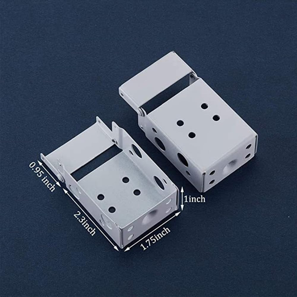 2Pcs Mini Metal Window Blind Brackets Box Mounting Bracket for Window Low